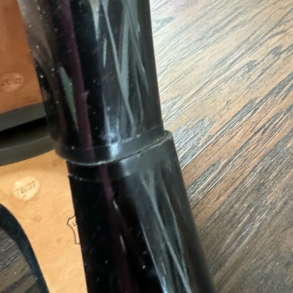 BCBG Maxazria Stack Heel Sandal Pumps Multi Black Brown Camel Animal Print 7M - Picture 4 of 9